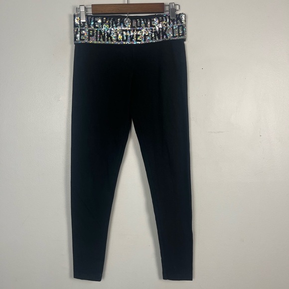 Victoria's Secret Love Pink 2013 Fashion Show Bling Sequin Yoga Leggings size S - Picture 1 of 5